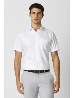 Van Heusen - Men White Solid Half Sleeves Wedding Shirt
