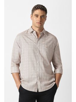 Van Heusen - Men Check Full Sleeves Casual Shirt