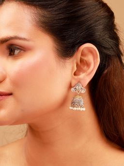 Voylla - Antique Elegance Pearl Beaded Jhumka