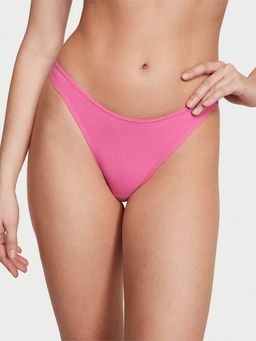Victoria's Secret - Stretch Cotton High-Leg Scoop Thong Panty Pink