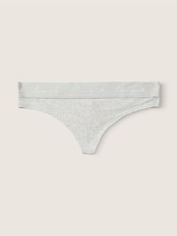 Victoria's Secret - Pink Logo Thong Panty Grey