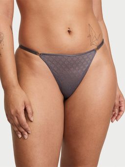 Victoria's Secret - Very Sexy Icon By Icon Lace Adjustable Thong Panty Grey