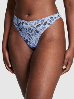 Victoria's Secret - Pink Cotton High-Leg Thong Panty Blue