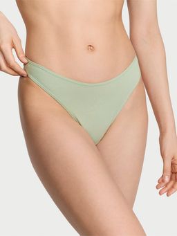 Victoria's Secret - Stretch Cotton High-Leg Scoop Thong Panty Green