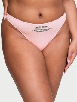 Victoria's Secret - Stretch Cotton High-Leg Scoop Thong Panty Pink