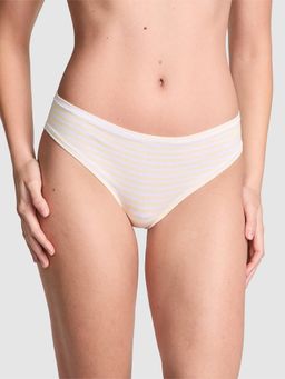 Victoria's Secret - Pink Cotton Cheeky Panty White