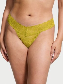 Victoria's Secret - The Lacie Lace Thong Panty Green