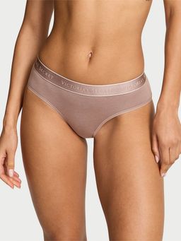 Victoria's Secret - Cotton Logo Cotton Hiphugger Panty Taupe