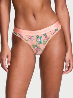 Victoria's Secret - Cotton Logo Cotton Thong Panty Pink