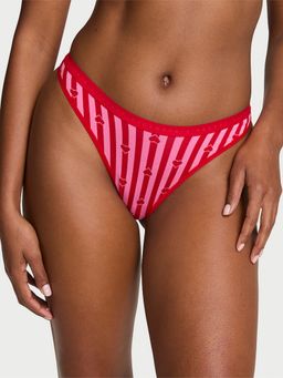 Victoria's Secret - Stretch Cotton High-Leg Scoop Thong Panty Pink