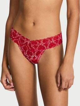 Victoria's Secret - The Lacie Lace Thong Panty Red