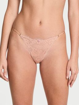 Victoria's Secret - Dream Angels Lace Adjustable String Bikini Panty Beige