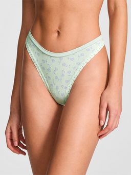 Victoria's Secret - Pink Seamless High-Leg Thong Panty Blue