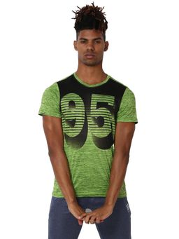 Rock.it - Men Green Round Neck Smart Fit T-Shirt