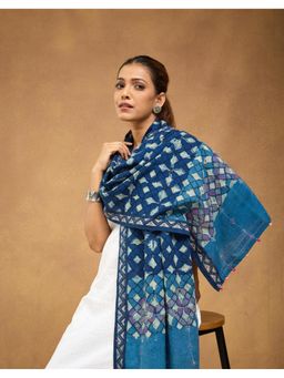 Fabindia - Indigo Cotton Stole - Indigo