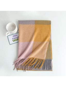 CrossKulture - Women Checks Scarf - Multi-Color