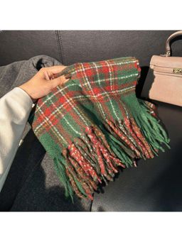 CrossKulture - Women Checks Scarf - Multi-Color