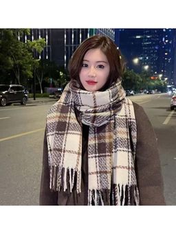 CrossKulture - Women Checks Scarf - Multi-Color