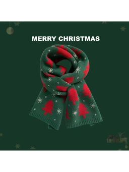 CrossKulture - Womens Printed Christmas Scarf - Green