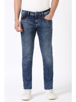 Peter England - Blue Solid Skinny Fit Jeans
