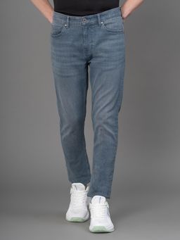 Red Tape - Grey Solid Slim Fit Jeans