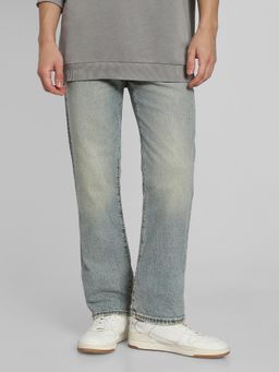 American Eagle - Blue Solid Relaxed Fit Jeans