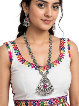 RUNORAA - Rangoli Riwaaz Oxidised Jewellery Set