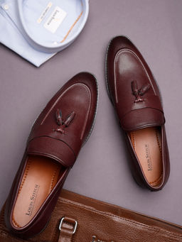 Louis Stitch - Men Formal Moccasins-Wine