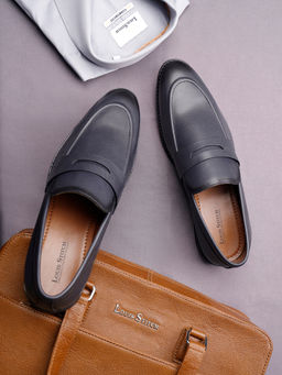 Louis Stitch - Men Federal Blue Formal Slip On Moccasin Shoes