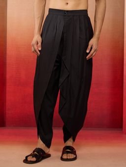 Vastramay - Viscose Dhoti Pyjama for Men - Black