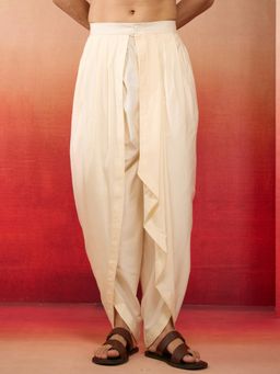 Vastramay - Viscose Dhoti Pyjama for Men - Cream