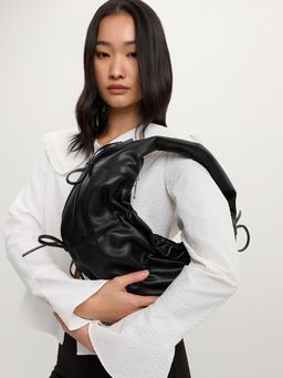 Pomelo - Bow Tie Shoulder Bag - Black