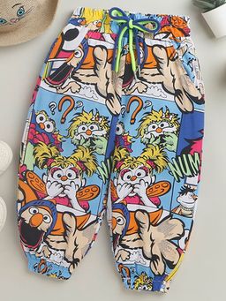 Hopscotch - Boys Multi Coloured All-Over Print Relaxed Pant