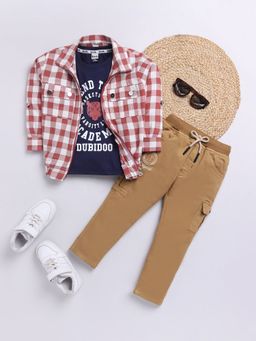 Hopscotch - 3-Piece Plaid T-Shirt and Pant with Shirt