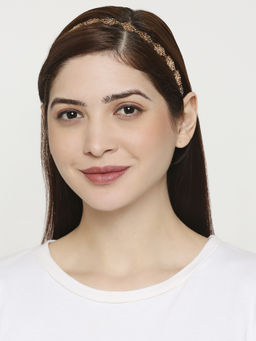 OOMPH - Gold Rose Filigree Hair Band for Women