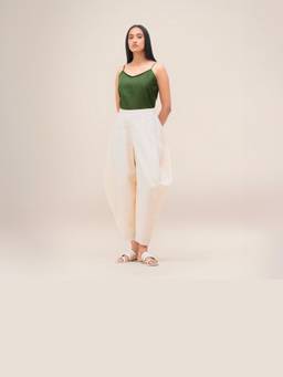 AMPM - Cream Weaver Draped Pant