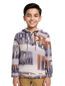 CAVIO - Boys Grey Soft Cotton Blend Hoodie
