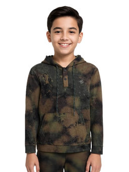CAVIO - Boys Grey Full Sleeves Tie Day Hoodie