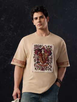 The Souled Store - Official Harry Potter: Brave and Desi Men Oversized T-Shirt