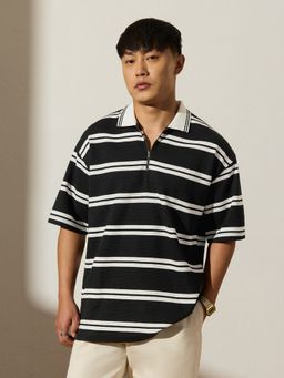 The Souled Store - Oversized Midnight Men Polo T-Shirt