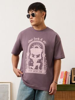 The Souled Store - TSS Originals: Raise Your Cup Men Oversized T-Shirt