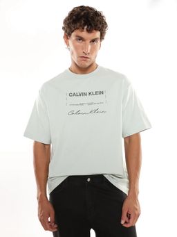 Calvin Klein - Logo Relaxed Fit Cotton T-Shirt - Green
