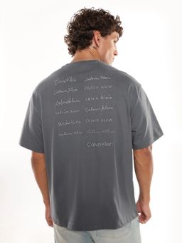 Calvin Klein - Logo Relaxed Fit Cotton T-Shirt - Grey
