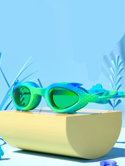 Little Surprise Box - Fluorescent Green Fishtail Frame Anti Fog Uv Protection Leakproof Swim Goggles