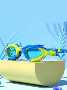 Little Surprise Box - Yellow Fishtail Frame Anti Fog Uv Protection Leakproof Design Swim Goggles
