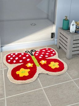 Saral Home - Microfiber Anti-Skid Bathmat - (Red, 45 x 55 cm)