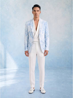 Bubber Couture - Tie Dye Powder Blue Blazer