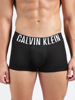 Calvin Klein - Men Black Solid Mid Waist Trunks