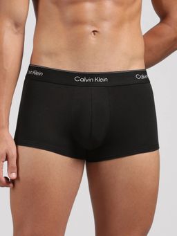 Calvin Klein - Men Black Low Waist Solid Trunks (Pack of 3)