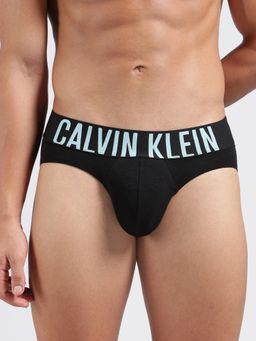 Calvin Klein - Men Solid Black Low Waist Briefs (Pack of 3)